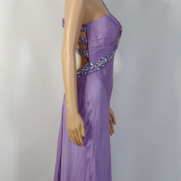 NWT Nina Canacci Sexy One Shoulder Formal Gown - Picture 2 of 7